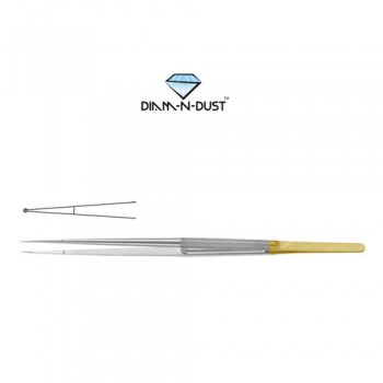 Diam-n-Dust™ Micro Ring Forcep Straight - With Long Platform Stainless Steel, 21 cm - 8 1/4" Diameter 1.0 mm